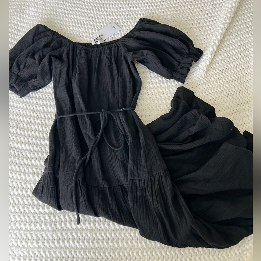 Dissh Morgan gauze off the shoulder maxi dress
